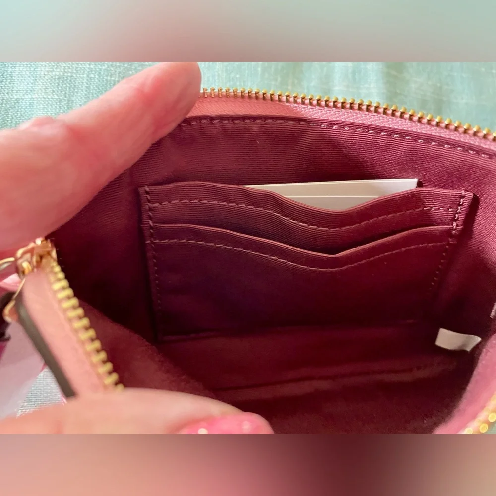 Coach 🍒🍒CHERRY🍒🍒 Print Corner Zip
Wristlet. NWT   Sold out! - Picture 6 of 7